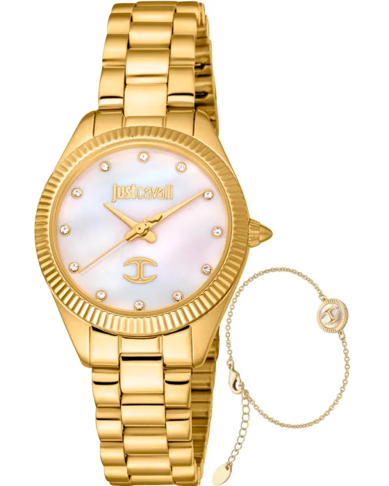Women's watch Just Cavalli Pacentro Set JC1L267M0055, Silver dial, Bracelet in Stainless Steel