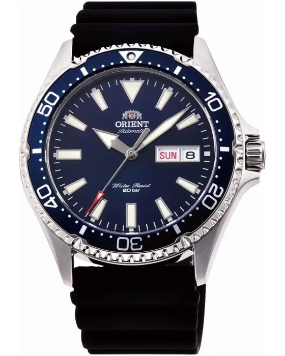 Ανδρικό ρολόι Orient Mako III Automatic RA-AA0006L19B, Μπλε καντράν, Λουρί από Καουτσούκ