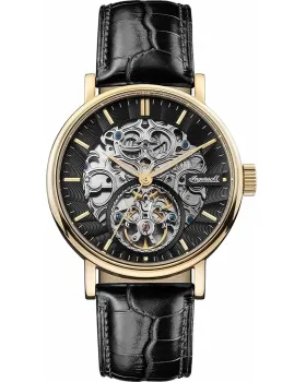 Ανδρικό ρολόι Ingersoll Charles Automatic I05802, Μαύρο καντράν, Λουρί από Δερμάτινο