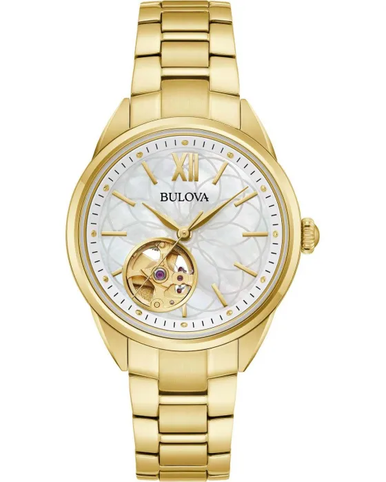 Women's watch Bulova Sutton Automatic 97L172, Silver dial, Bracelet in Stainless Steel