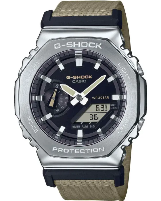 Ανδρικό ρολόι Casio G-Shock GM-2100C-5AER, Μαύρο καντράν, Λουρί από Υφασμάτινο
