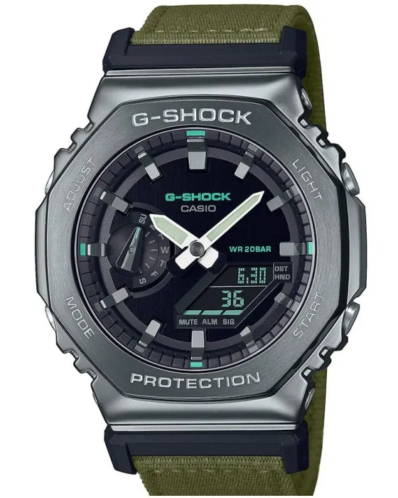 Ανδρικό ρολόι Casio G-Shock GM-2100CB-3AER, Μαύρο καντράν, Λουρί από Υφασμάτινο