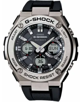 Ανδρικό ρολόι Casio G-Shock Solar GST-W110-1AER, Μαύρο καντράν, Λουρί από Καουτσούκ