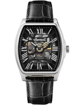 Ανδρικό ρολόι Ingersoll California Automatic I14202, Μαύρο καντράν, Λουρί από Δερμάτινο