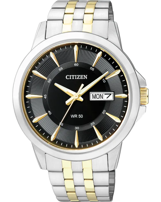 Ανδρικό ρολόι Citizen Sport BF2018-52EE, Μαύρο καντράν, Μπρασελέ από Ανοξείδωτο ατσάλι