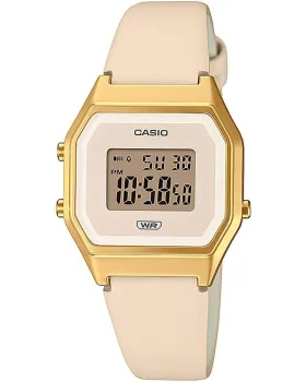 Γυναικείο ρολόι Casio Vintage LA-680WEGL-4EF, LCD καντράν, Λουρί από Δερμάτινο