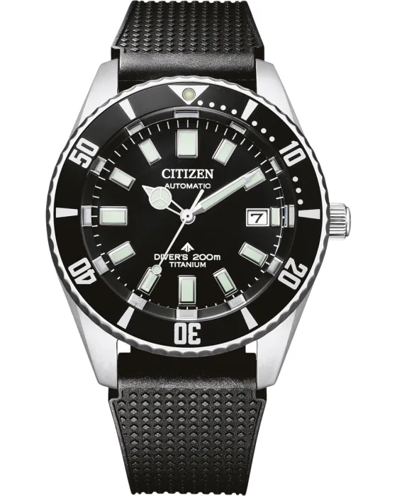 Ανδρικό ρολόι Citizen Promaster Diver NB6021-17E, Μαύρο καντράν, Λουρί από Καουτσούκ
