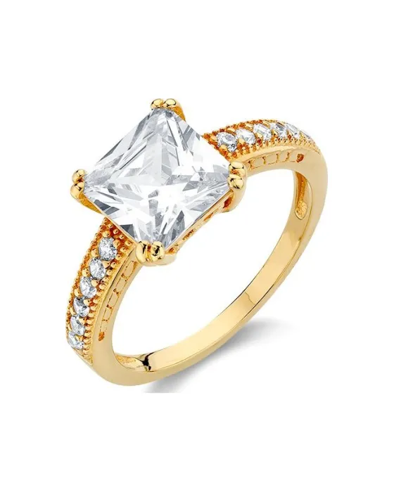 Vogue Solitaire Ring Silver 925 2017525211.1, Silver 925, Gold