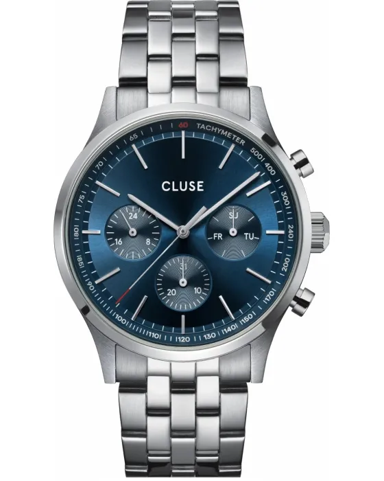 Men's watch Cluse Antheor CW21003, Blue dial, Bracelet in Stainless Steel