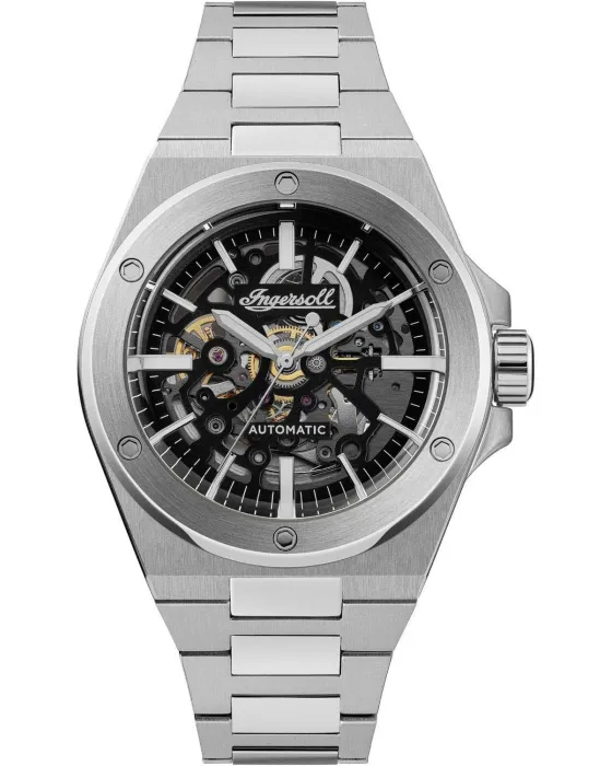 Ανδρικό ρολόι Ingersoll Baller Automatic I15002, Μαύρο καντράν, Μπρασελέ από Ανοξείδωτο ατσάλι