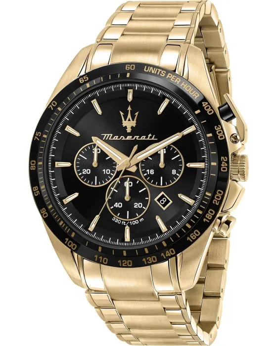 Men's watch Maserati Traguardo Chronograph R8873612041, Black dial, Bracelet in Stainless Steel