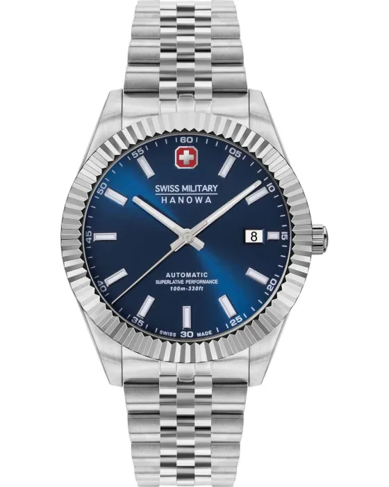 Men's watch Swiss Military Hanowa Diligenter Automatic SMWGL0002102, Blue dial, Bracelet in Stainless Steel