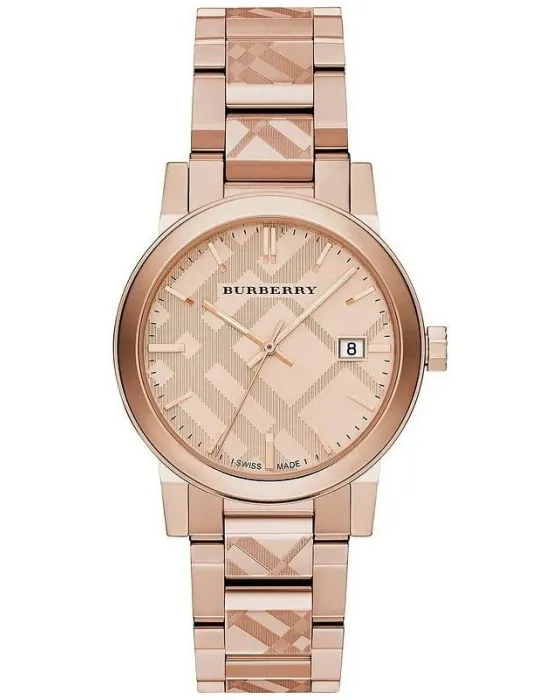 Γυναικείο ρολόι Burberry The City BU9039, Ροζ Χρυσό καντράν, Μπρασελέ από Ανοξείδωτο ατσάλι