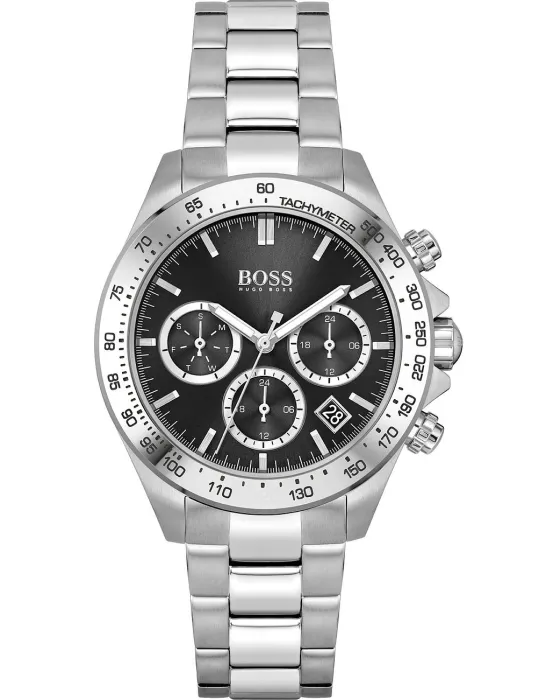 Γυναικείο ρολόι Hugo Boss Novia Chronograph 1502614, Μαύρο καντράν, Μπρασελέ από Ανοξείδωτο ατσάλι