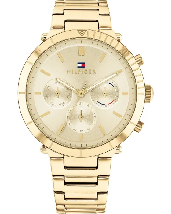 Γυναικείο ρολόι Tommy Hilfiger Emery 1782350, Χρυσό καντράν, Μπρασελέ από Ανοξείδωτο ατσάλι