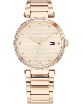Γυναικείο ρολόι Tommy Hilfiger Lynn 1782237, Ροζ Χρυσό καντράν, Μπρασελέ από Ανοξείδωτο ατσάλι