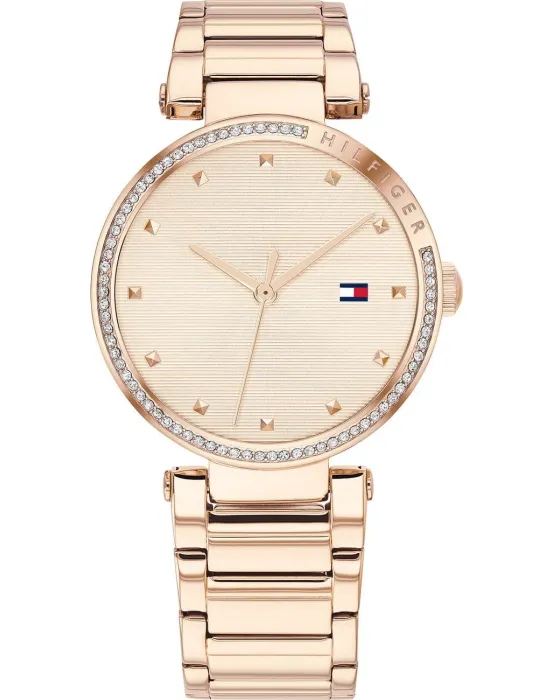 Γυναικείο ρολόι Tommy Hilfiger Lynn 1782237, Ροζ Χρυσό καντράν, Μπρασελέ από Ανοξείδωτο ατσάλι