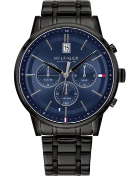 Ανδρικό ρολόι Tommy Hilfiger Kyle 1791633, Μπλε καντράν, Μπρασελέ από Ανοξείδωτο ατσάλι