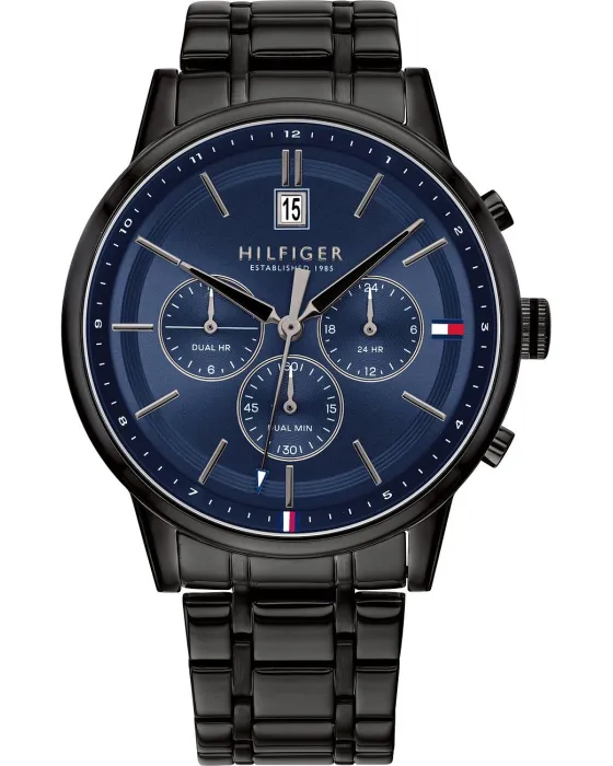 Ανδρικό ρολόι Tommy Hilfiger Kyle 1791633, Μπλε καντράν, Μπρασελέ από Ανοξείδωτο ατσάλι