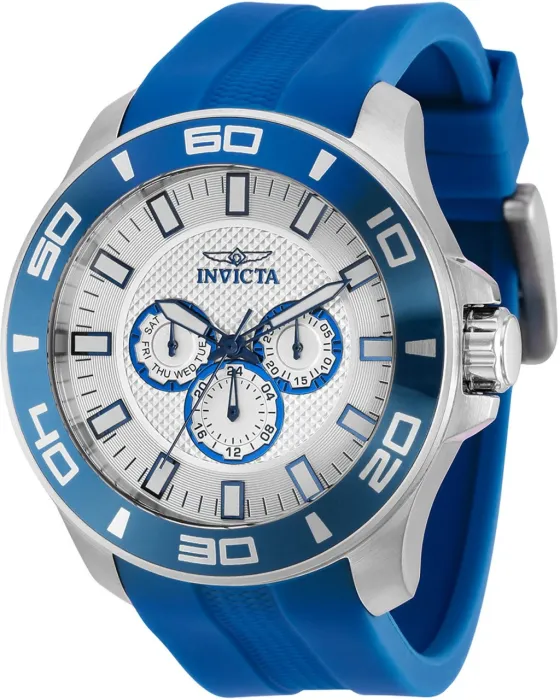 Male watch Invicta Pro Diver 36610, Silver dial, Strap in Rubber