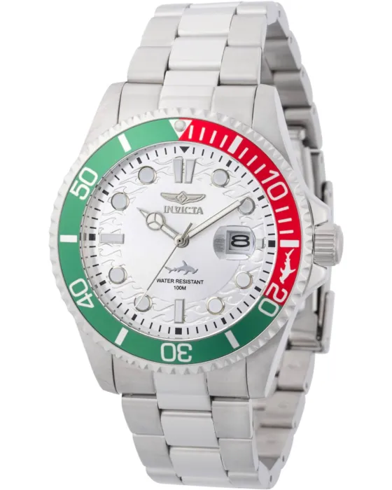 Ανδρικό ρολόι Invicta Pro Diver 44714, Ασημί καντράν, Μπρασελέ από Ανοξείδωτο ατσάλι
