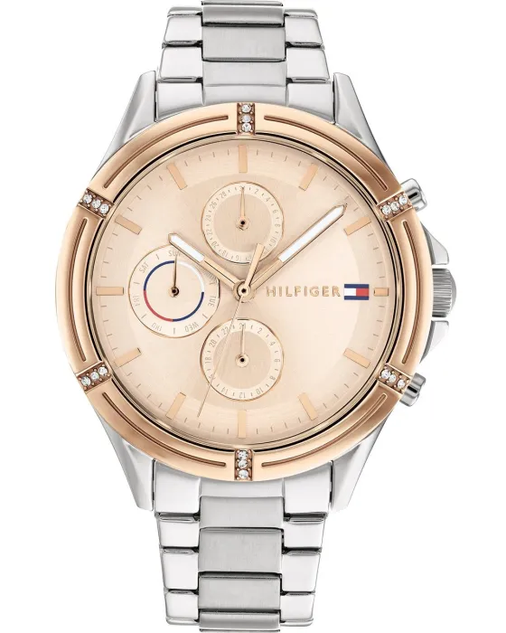Γυναικείο ρολόι Tommy Hilfiger Arianna 1782503, Ροζ Χρυσό καντράν, Μπρασελέ από Ανοξείδωτο ατσάλι