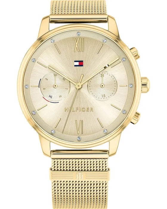 Female watch Tommy Hilfiger Blake 1782302, Gold dial, Bracelet in Stainless Steel