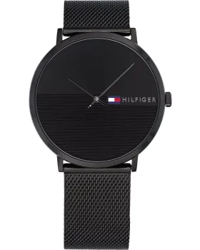 Ανδρικό ρολόι Tommy Hilfiger James 1791464, Μαύρο καντράν, Μπρασελέ από Ανοξείδωτο ατσάλι