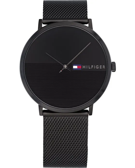 Ανδρικό ρολόι Tommy Hilfiger James 1791464, Μαύρο καντράν, Μπρασελέ από Ανοξείδωτο ατσάλι