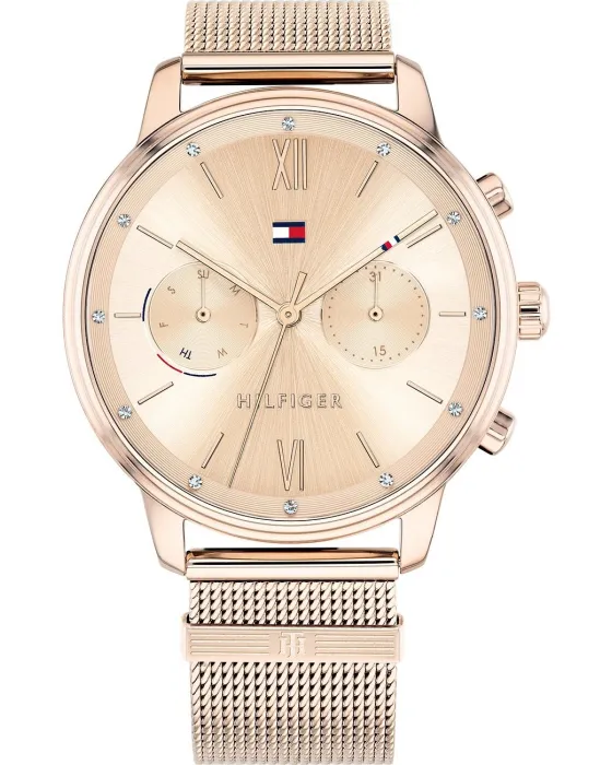 Γυναικείο ρολόι Tommy Hilfiger Blake 1782303, Ροζ Χρυσό καντράν, Μπρασελέ από Ανοξείδωτο ατσάλι