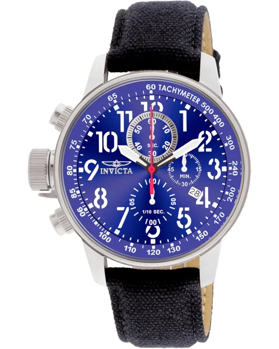Ανδρικό ρολόι Invicta I-Force Chronograph 1513, Μπλε καντράν, Λουρί από Δερμάτινο