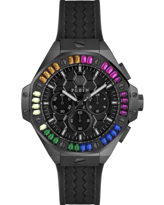 Female / Male watch Philipp Plein Royal Chronograph PWPSA0724, Black dial, Strap in Rubber