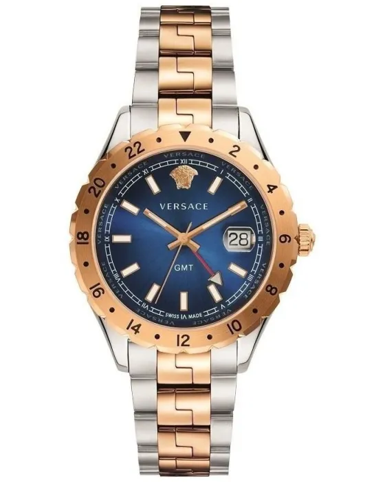 Men's watch Versace Hellenyium V11060017, Blue dial, Bracelet in Stainless Steel