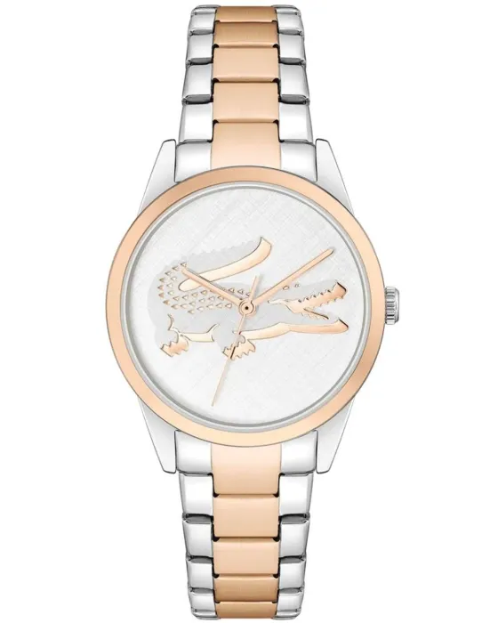 Γυναικείο ρολόι Lacoste Ladycroc 2001263, Ασημί καντράν, Μπρασελέ από Ανοξείδωτο ατσάλι