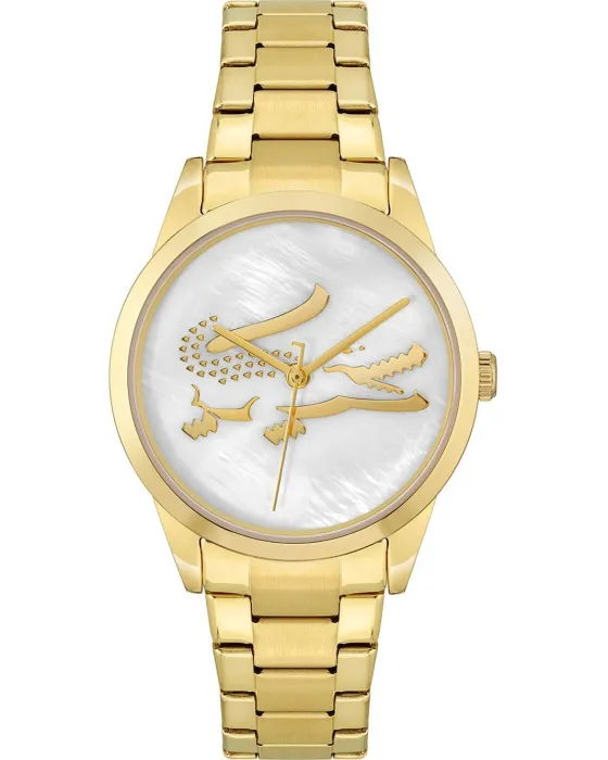 Γυναικείο ρολόι Lacoste Ladycroc 2001216, Ασημί καντράν, Μπρασελέ από Ανοξείδωτο ατσάλι