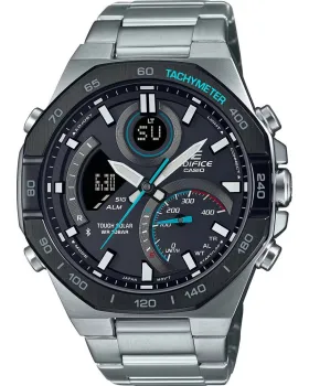 Ανδρικό ρολόι Casio Edifice Solar Smartwatch ECB-950DB-1AEF, Μαύρο καντράν, Μπρασελέ από Ανοξείδωτο ατσάλι