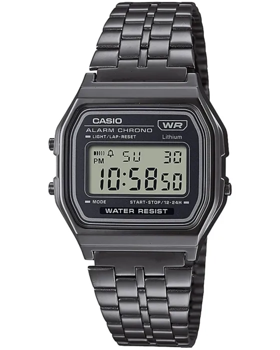 Ανδρικό / Γυναικείο ρολόι Casio Vintage A158WETB-1AEF, Ψηφιακό καντράν, Μπρασελέ από Ανοξείδωτο ατσάλι