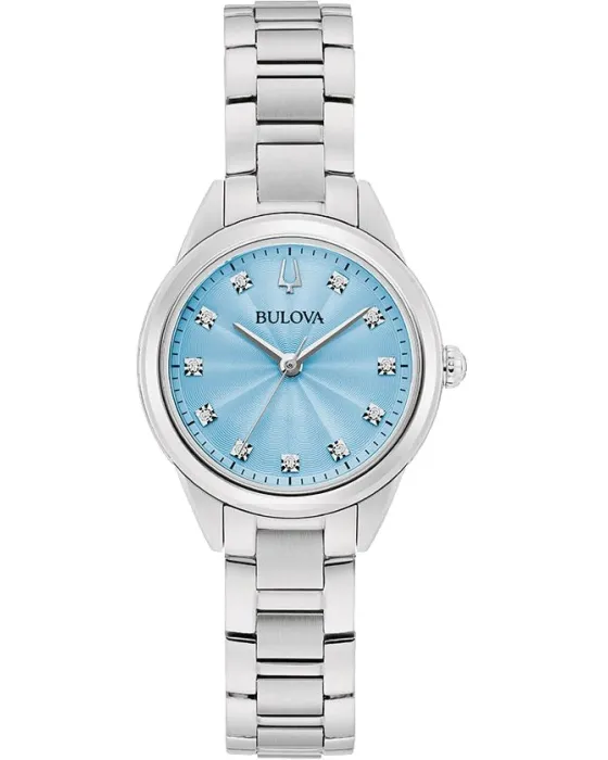 Women's watch Bulova Sutton 96P250, Light blue dial, Bracelet in Stainless Steel