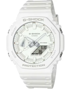 Ανδρικό ρολόι Casio G-Shock GA-2100-7A7ER, Λευκό καντράν, Λουρί από Καουτσούκ