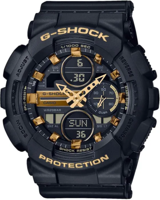 Ανδρικό ρολόι Casio G Shock GMA-S140M-1AER, Μαύρο καντράν, Λουρί από Καουτσούκ