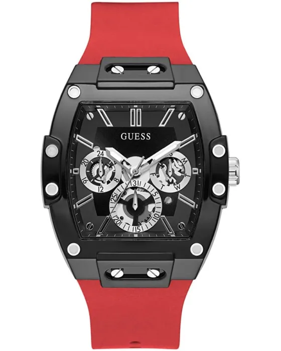 Male watch Guess Phoenix GW0203G4, Black dial, Strap in Silicone