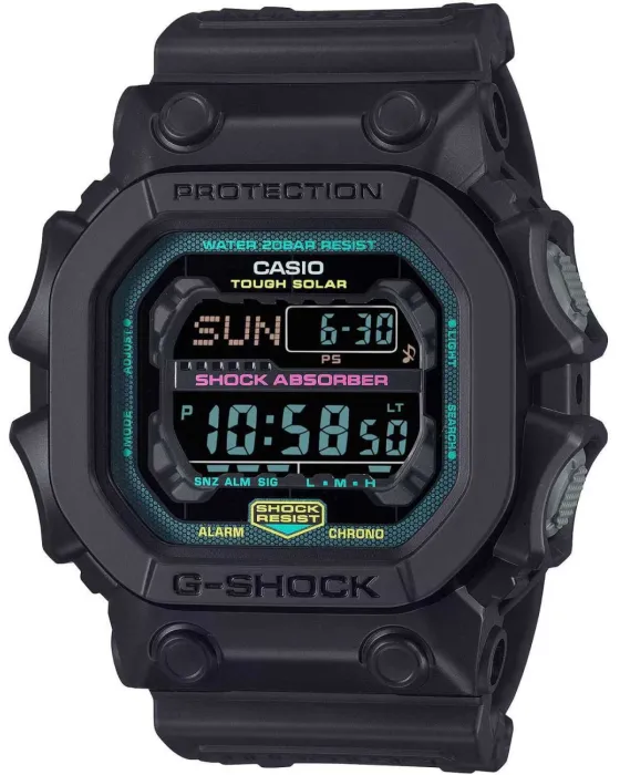 Ανδρικό ρολόι Casio G-Shock Tough Solar GX-56MF-1ER, Μαύρο καντράν, Λουρί από Καουτσούκ