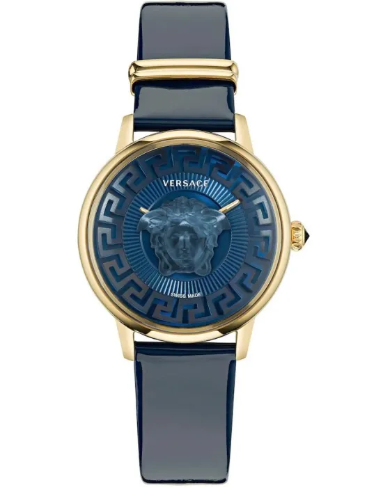 Female / Male watch Versace Medusa Alchemy VE6F00223, Blue dial, Strap in Leather
