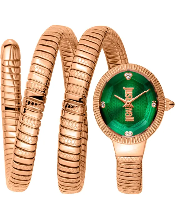 Female watch Just Cavalli After Party JC1L269M0045, Green dial, Bracelet in Stainless Steel