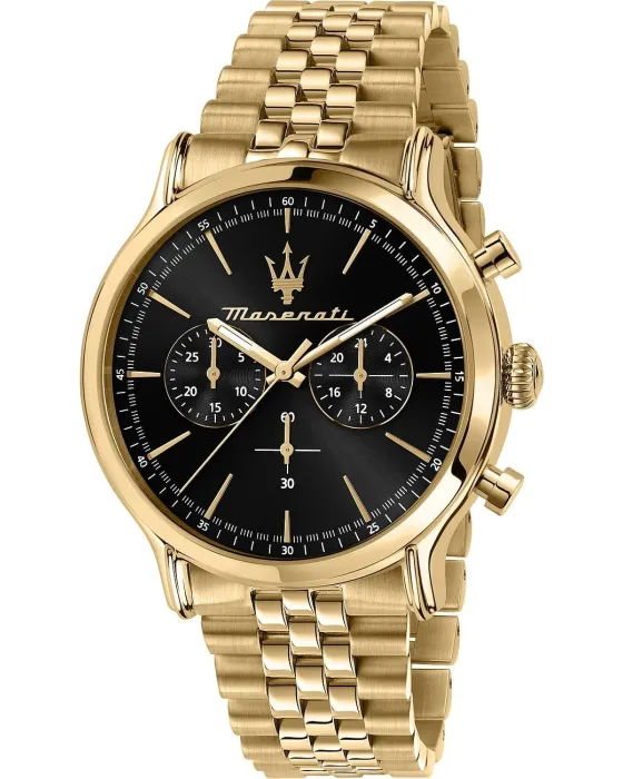Men's watch Maserati Epoca Chronograph R8873618023, Black dial, Bracelet in Stainless Steel