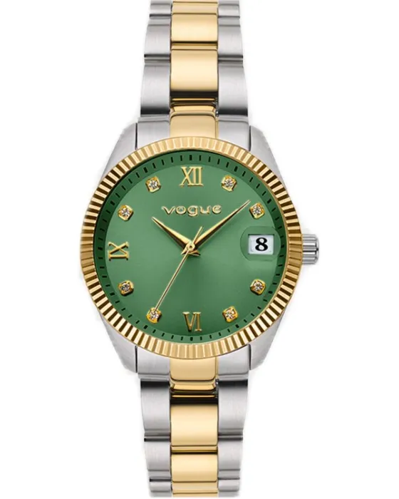 Γυναικείο ρολόι Vogue Reina Mini 2020614365, Πράσινο καντράν, Μπρασελέ από Ανοξείδωτο ατσάλι