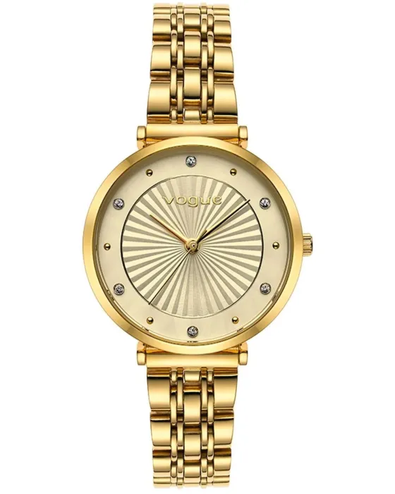 Γυναικείο ρολόι Vogue New Bliss 2020815342, Χρυσό καντράν, Μπρασελέ από Ανοξείδωτο ατσάλι