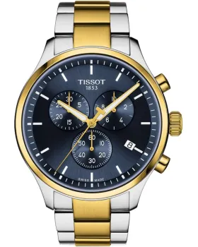 Male watch Tissot Classic Chronograph T1166172204100, Blue dial, Bracelet in Stainless Steel