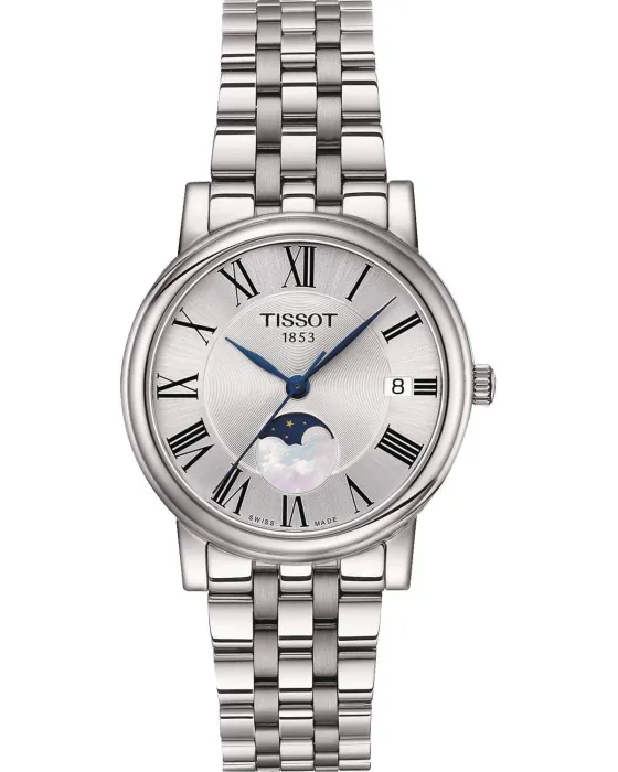 Γυναικείο ρολόι Tissot Carson Premium T1222231103300, Ασημί καντράν, Μπρασελέ από Ανοξείδωτο ατσάλι
