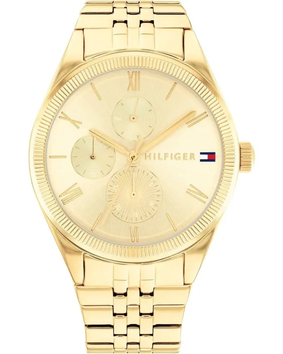 Ανδρικό ρολόι Tommy Hilfiger Monica 1782592, Χρυσό καντράν, Μπρασελέ από Ανοξείδωτο ατσάλι